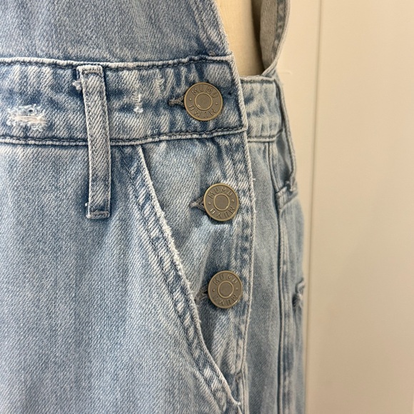 Show Me Your Mumu San Fran Overalls Medium Carolina Blue Flared Festival Boho - Picture 7 of 12